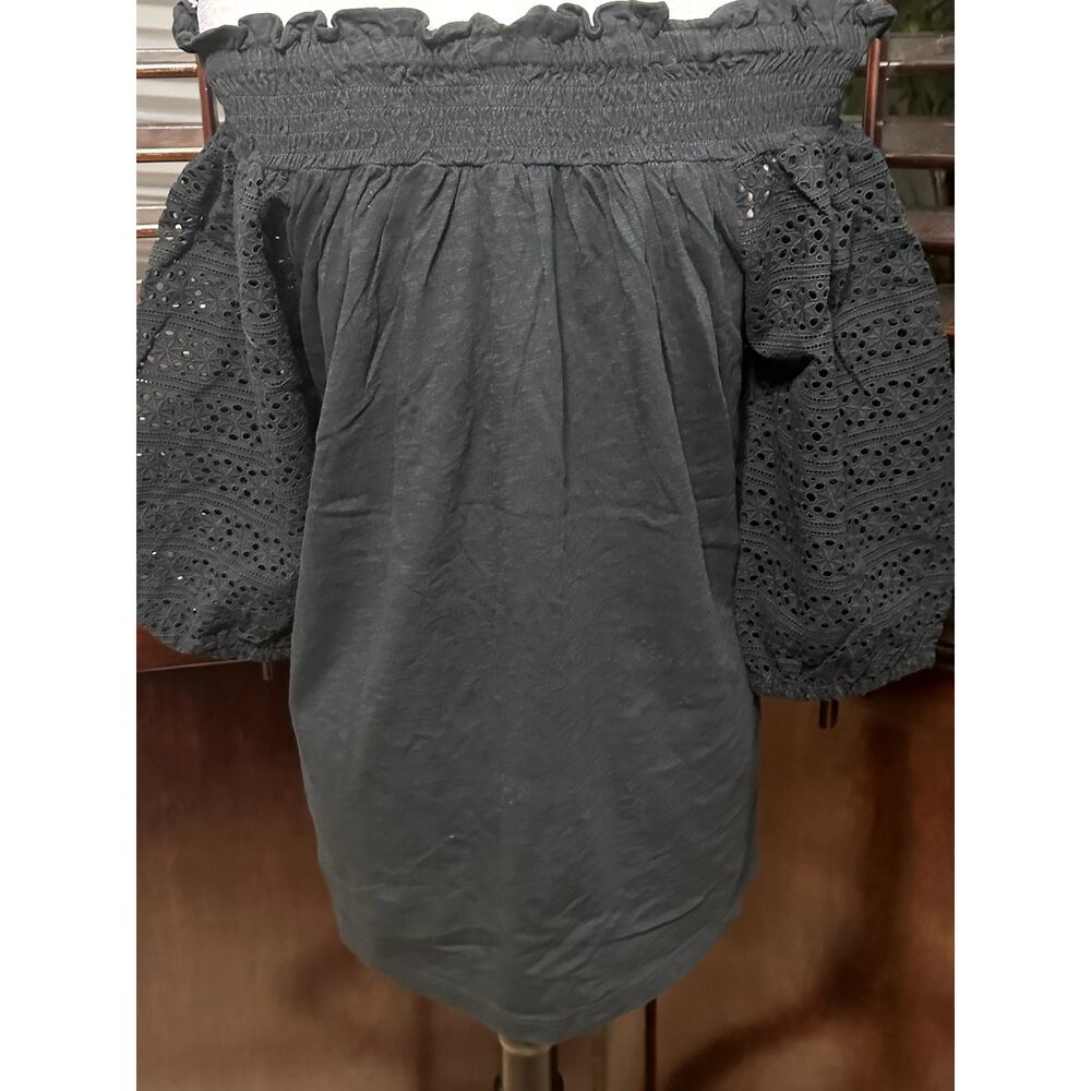 Lauren Ralph Lauren Women's Off Shoulder Eyelet Lace Sleeve M NWT - Picture 7 of 10